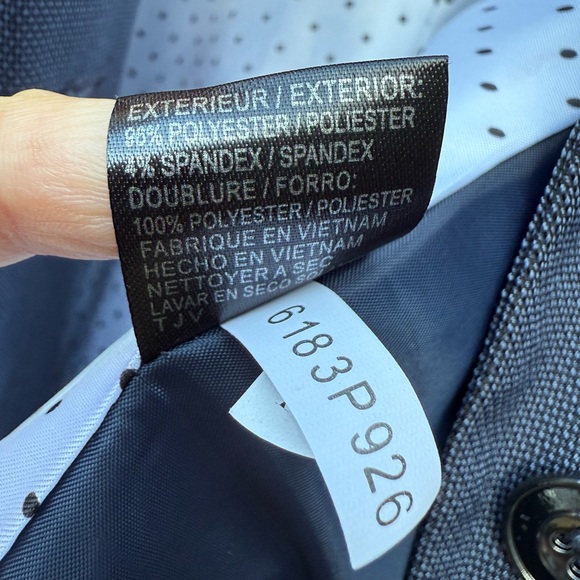 Tahari Arthur S. Levine Women Suit Navy Blue Size12 Petite - Picture 9 of 14